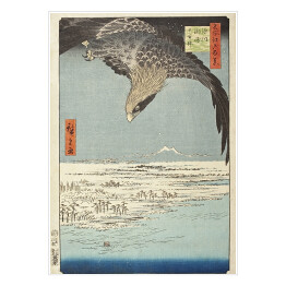 Plakat Utugawa Hiroshige Fukagawa Susaki and Jūmantsubo. Reprodukcja obrazu