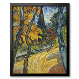 Obraz w ramie Vincent van Gogh "Drzewa w ogrodzie szpitala Saint Paul" - reprodukcja