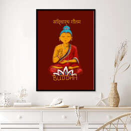 Plakat w ramie Buddha - mitologia hinduska