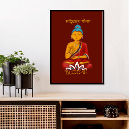 Plakat w ramie Buddha - mitologia hinduska