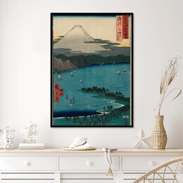 Plakat w ramie Utugawa Hiroshige Suruga Province Miho Pine Grove. Reprodukcja obrazu