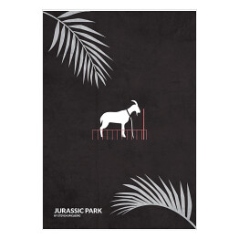 Plakat samoprzylepny "Jurassic Park" - minimalistyczna kolekcja filmowa