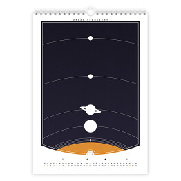 Kalendarz 13-stronicowy Kalendarz z Kosmosem