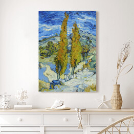 Obraz na płótnie Vincent van Gogh "Topole w Saint-Rémy". Reprodukcja obrazu