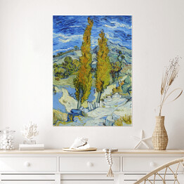 Plakat samoprzylepny Vincent van Gogh "Topole w Saint-Rémy". Reprodukcja obrazu