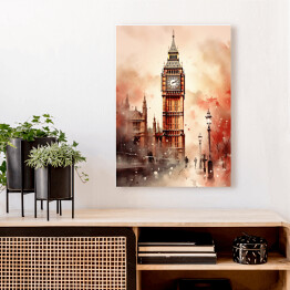 Obraz klasyczny Big Ben. Londyn akwarela