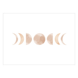 Plakat Beżowe fazy księżyca
