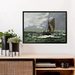 Obraz w ramie Claude Monet Krajobraz morski Burza Reprodukcja obrazu