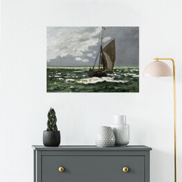 Plakat Claude Monet Krajobraz morski Burza Reprodukcja obrazu