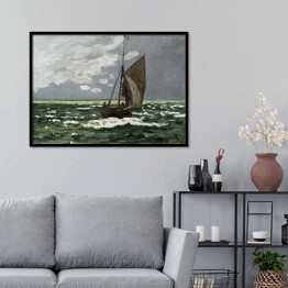 Plakat w ramie Claude Monet Krajobraz morski Burza Reprodukcja obrazu