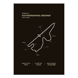 Plakat samoprzylepny Fuji International Speedway - Tory wyścigowe Formuły 1
