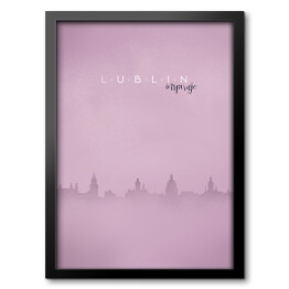 Obraz w ramie Lublin, panorama miasta
