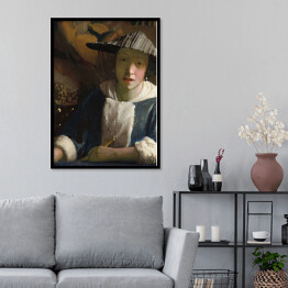 Plakat w ramie Jan Vermeer Dziewczyna z fletem Reprodukcja