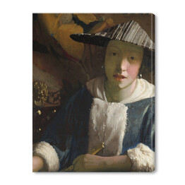 Obraz na płótnie Jan Vermeer Dziewczyna z fletem Reprodukcja