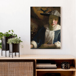 Obraz na płótnie Jan Vermeer Dziewczyna z fletem Reprodukcja