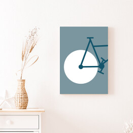 Obraz na płótnie Ilustrowane koło rowerowe z fragmentem ramy roweru