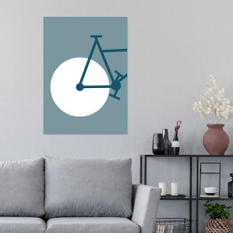 Plakat Ilustrowane koło rowerowe z fragmentem ramy roweru
