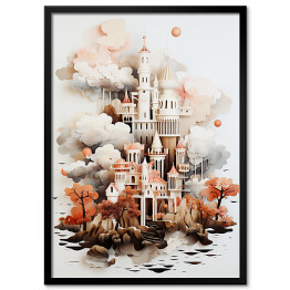 Obraz klasyczny Bajkowy zamek w lesie 3D