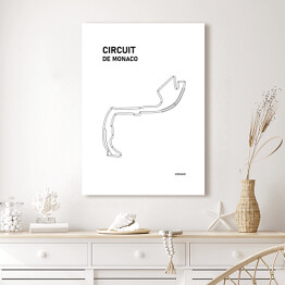 Obraz klasyczny Circuit De Monaco - Tory wyścigowe Formuły 1 - białe tło