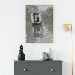 Obraz na płótnie Claude Monet Atelier na łodzi Reprodukcja obrazu