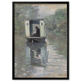 Plakat w ramie Claude Monet Atelier na łodzi Reprodukcja obrazu