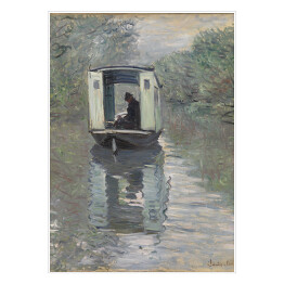 Plakat samoprzylepny Claude Monet Atelier na łodzi Reprodukcja obrazu