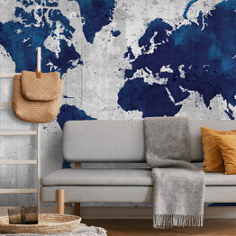 Fototapeta samoprzylepna Mapa świata w eleganckich barwach