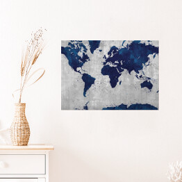 Plakat Mapa świata w eleganckich barwach