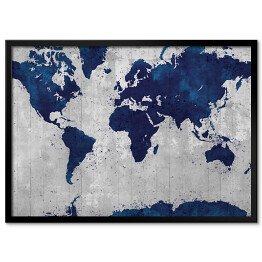 Obraz klasyczny Mapa świata w eleganckich barwach