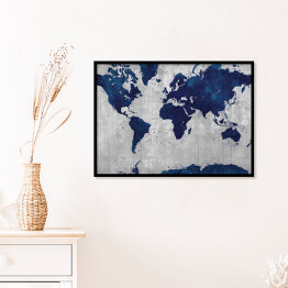 Plakat w ramie Mapa świata w eleganckich barwach