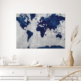 Plakat samoprzylepny Mapa świata w eleganckich barwach