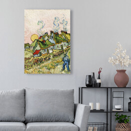 Obraz na płótnie Vincent van Gogh Houses and Figure. Reprodukcja
