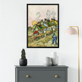 Obraz w ramie Vincent van Gogh Houses and Figure. Reprodukcja