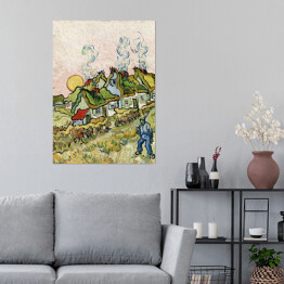 Plakat Vincent van Gogh Houses and Figure. Reprodukcja