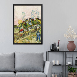 Obraz w ramie Vincent van Gogh Houses and Figure. Reprodukcja
