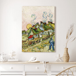 Obraz na płótnie Vincent van Gogh Houses and Figure. Reprodukcja