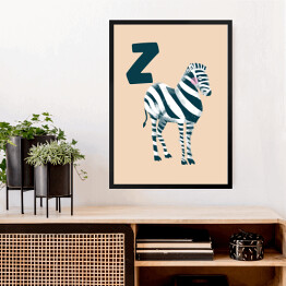 Obraz w ramie Alfabet - Z jak zebra