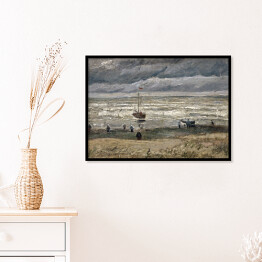 Plakat w ramie Vincent van Gogh Plaża w Scheveningen w burzową pogodę. Reprodukcja