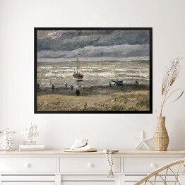 Obraz w ramie Vincent van Gogh Plaża w Scheveningen w burzową pogodę. Reprodukcja