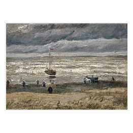 Plakat Vincent van Gogh Plaża w Scheveningen w burzową pogodę. Reprodukcja