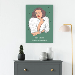 Obraz klasyczny Hedy Lamarr - inspirujące kobiety - ilustracja