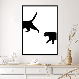 Plakat w ramie Spacerujące koty