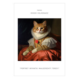 Plakat Portret kota inspirowany sztuką - Diego Velazquez