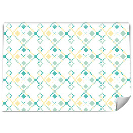 Tapeta samoprzylepna w rolce Klasyczna mozaika z miętowymi kwadratami