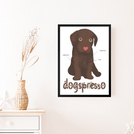 Obraz w ramie Kawa z psem - dogspresso