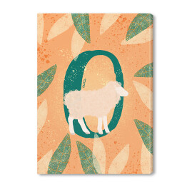 Obraz na płótnie Zwierzęcy alfabet - O jak owca