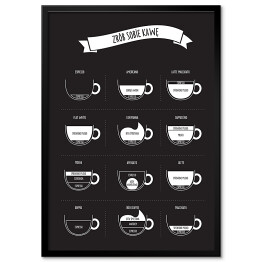 Obraz klasyczny "Zrób sobie kawę" - czarno biała ilustracja