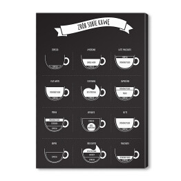 Obraz na płótnie "Zrób sobie kawę" - czarno biała ilustracja