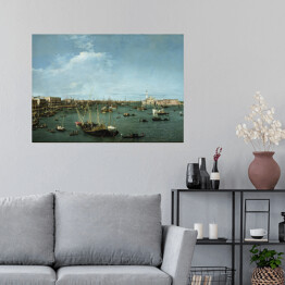 Plakat samoprzylepny Canaletto (Giovanni Antonio Canal) - "Bacino di San Marco, Wenecja" - reprodukcja