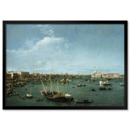 Plakat w ramie Canaletto (Giovanni Antonio Canal) - "Bacino di San Marco, Wenecja" - reprodukcja